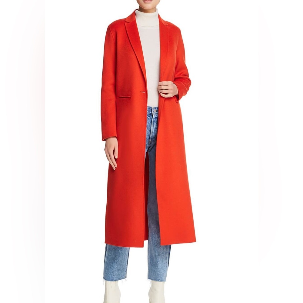 Maje Coat Wool Bright Orange- Red